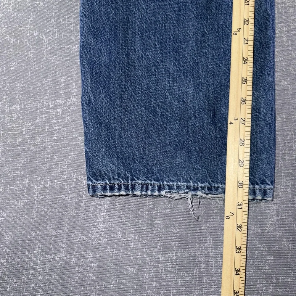 Aeropostale Carpenter Jeans Mens 35x31‎ Blue Denim Straight Leg Cargo Pockets